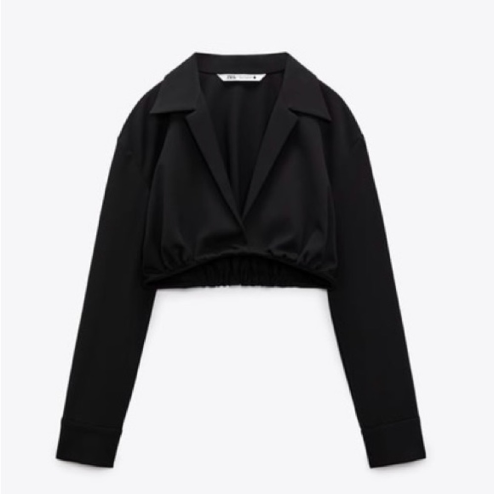 ZARA Cropped long sleeve top